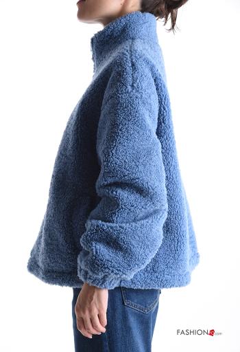 Cappotto con fodera con zip a collo alto con tasche - ph 3