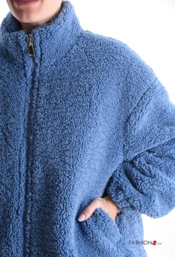 Cappotto con fodera con zip a collo alto con tasche - ph 4