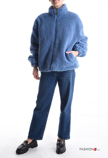 Cappotto con fodera con zip a collo alto con tasche - ph 5