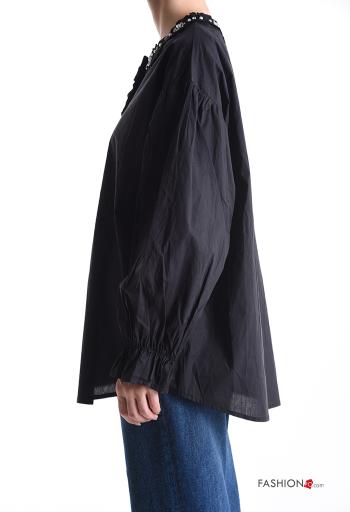 Camicia in Cotone girocollo con strass con elastico - ph 3