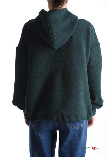 Felpa con zip con tasche con cappuccio - ph 2