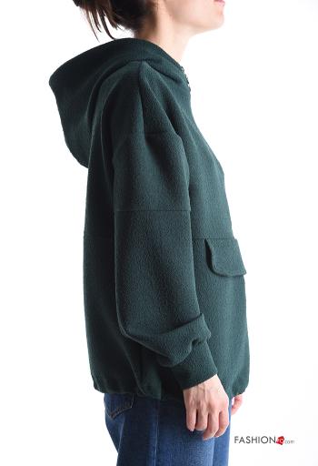 Felpa con zip con tasche con cappuccio - ph 3