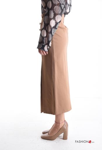 Longuette Skirt with elastic with split with buttons - ph 3