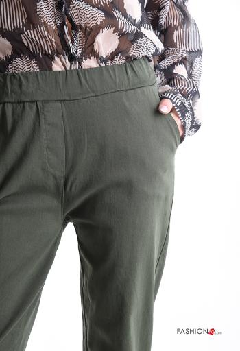 Hose aus Baumwolle mit Taschen mit gummizug - ph 4