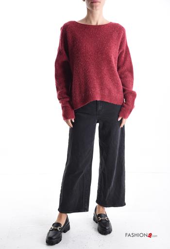 Maglione in Mohair maniche lunghe girocollo - ph 5