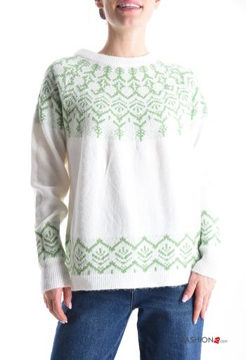 Maglione in Misto Lana maniche lunghe girocollo
