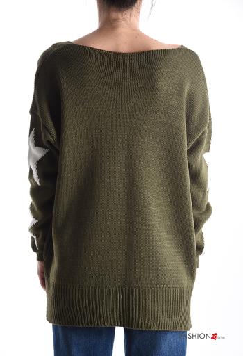 Maglione maniche lunghe Fantasia oggetti scollo a V - ph 2