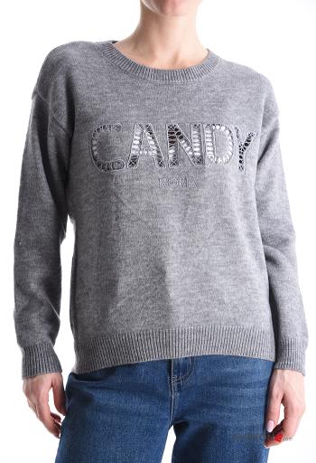 Maglione maniche lunghe girocollo Fantasia ricamata