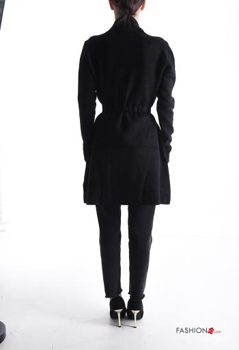 Cardigan maniche lunghe con cintura - ph 2
