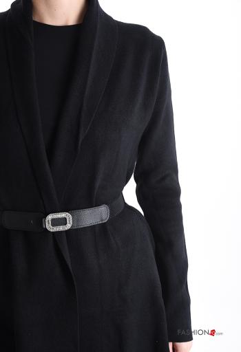 Cardigan maniche lunghe con cintura - ph 4
