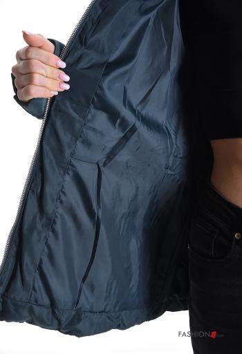 faux fur Puffer Jacket with pockets with lining with zip - ph 6