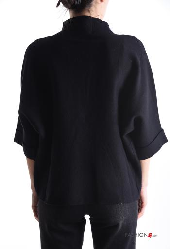 Sweater Rollneck 3/4 sleeve with pockets - ph 2