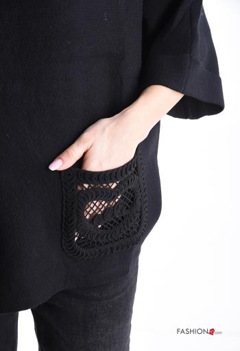 Sweater Rollneck 3/4 sleeve with pockets - ph 4