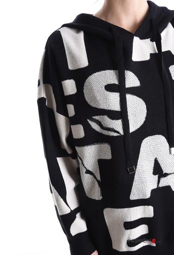 Jersey manga larga Patrones de escritura con capucha - ph 4