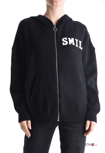 Felpa Fantasia mista con zip con tasche con cappuccio - ph 1