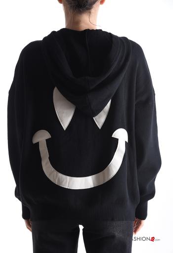 Felpa Fantasia mista con zip con tasche con cappuccio - ph 2