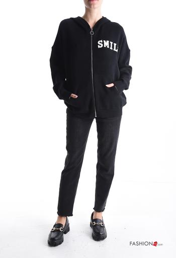 Felpa Fantasia mista con zip con tasche con cappuccio - ph 5