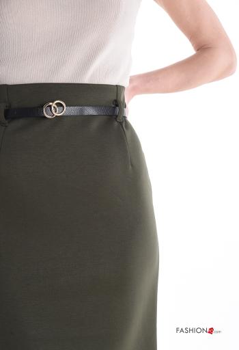 Gonna vita alta Longuette con cintura con spacco - ph 4