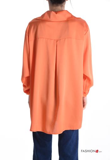 Blusa satén con cuello con cuello en v manga tres cuartos - ph 2