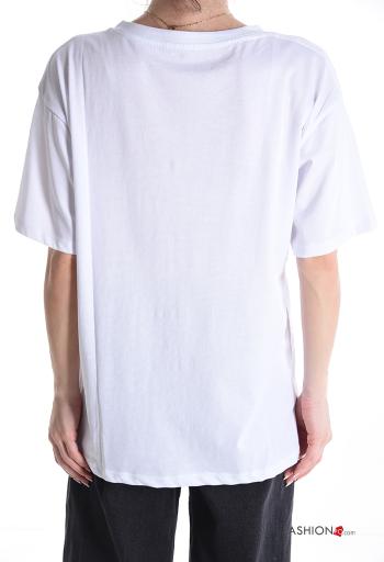 T-shirt in Cotone maniche corte girocollo Fantasia stampata - ph 2