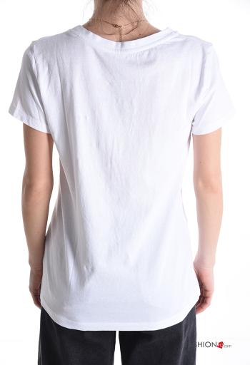 T-shirt in Cotone maniche corte girocollo Fantasia stampata - ph 2