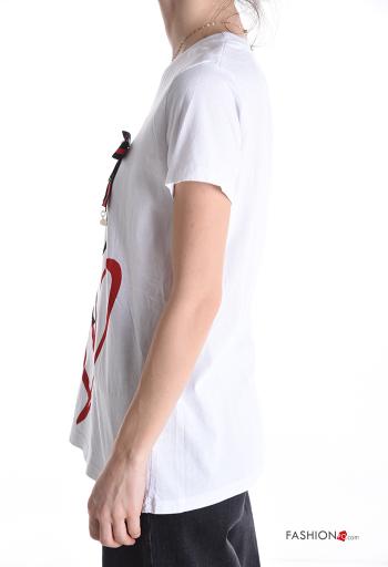 T-shirt in Cotone maniche corte girocollo Fantasia stampata - ph 3