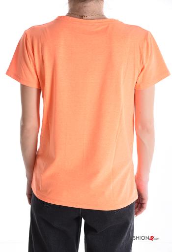 T-shirt em Algodão manga curta gola redonda Padrão Estampado - ph 2