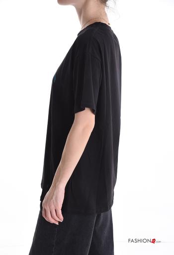 T-shirt in Cotone maniche corte girocollo Fantasia animali - ph 3
