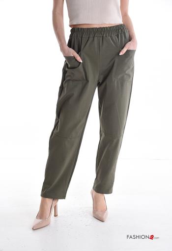 Pantalone in Cotone con tasche con elastico