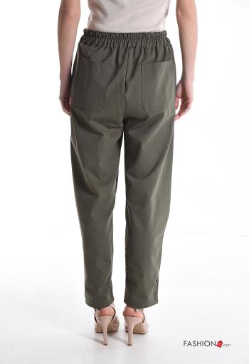 Pantalone in Cotone con tasche con elastico - ph 2