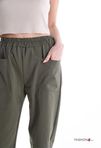 Pantalone in Cotone con tasche con elastico - ph 4