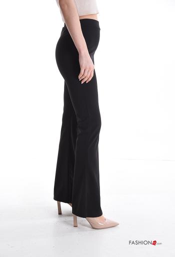 Pantalone a zampa vita alta con elastico - ph 3