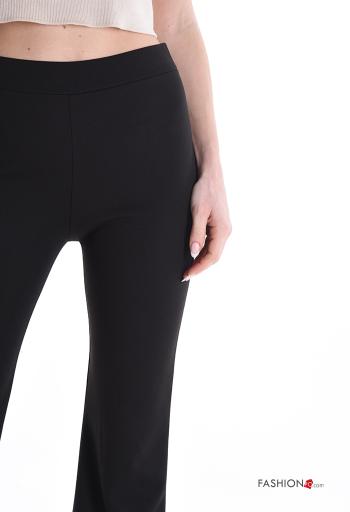 Pantalone a zampa vita alta con elastico - ph 4