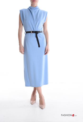 pencil Dress with belt without lining Rollneck - ph 1