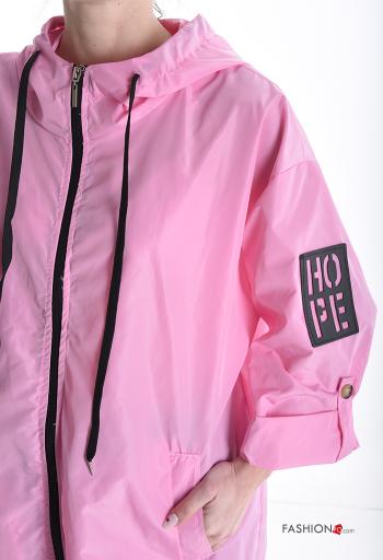 Giacca a vento con zip con tasche con cappuccio - ph 4