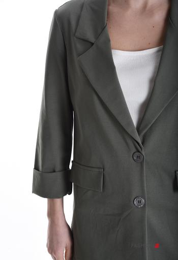Giacca in Cotone maniche lunghe con bottoni - ph 4