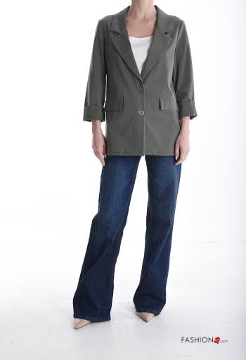 Giacca in Cotone maniche lunghe con bottoni - ph 5
