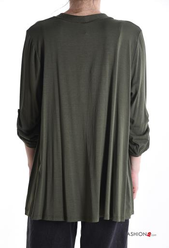 Cardigan con bottoni maniche a tre quarti - ph 2