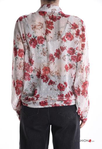 Camicia maniche lunghe con colletto Fantasia floreale con bottoni - ph 2
