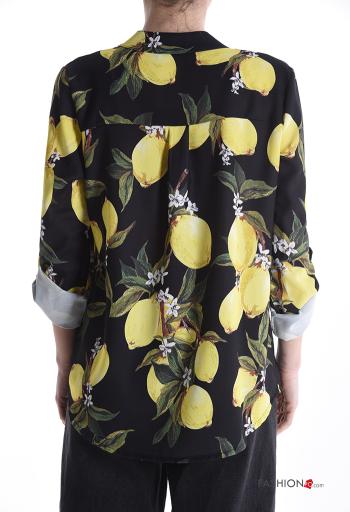 Camisa Estampado objetos con botones manga tres cuartos - ph 2