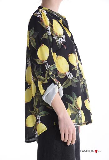 Camisa Estampado objetos con botones manga tres cuartos - ph 3