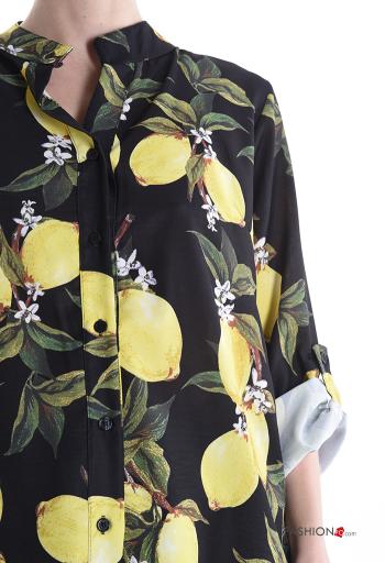 Camisa Estampado objetos con botones manga tres cuartos - ph 4