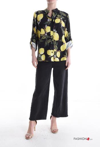 Camisa Estampado objetos con botones manga tres cuartos - ph 5