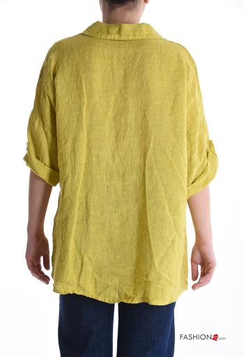 Chemise en Lin à collet à boutons - ph 2