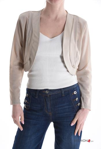 Bolero imitação de couro tule curto - ph 1