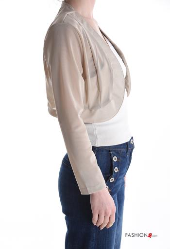 Bolero imitação de couro tule curto - ph 3