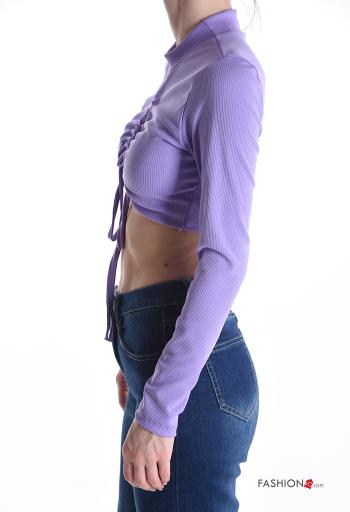 long sleeve mini Top with bow with drawstring - ph 3