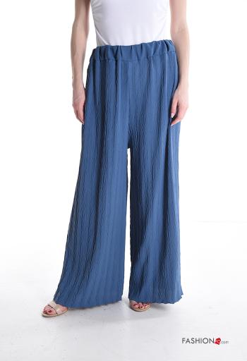 Pantalone wide leg con elastico