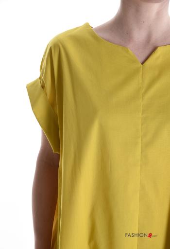 Abito in Cotone maniche corte al ginocchio con tasche - ph 4
