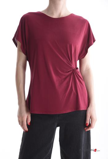 T-shirt maniche corte girocollo con nodo - ph 1